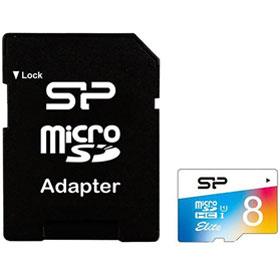 Silicon Power Color Elite MicroSD 8GB UHS-I Class 10 With Adapter